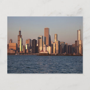 Carte Postale États-Unis, Illinois, Chicago, City skyline au-des