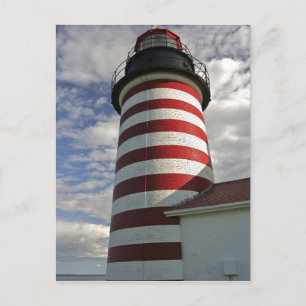 Carte Postale États-Unis, Maine, Lubec. Phare de West Quoddy Hea