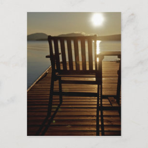 Carte Postale États-Unis, Maine, Rockwood. Une chaise avec vue s