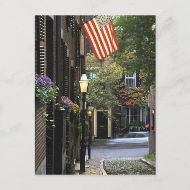 Carte Postale États-Unis, Massachusetts, Boston, Beacon Hill. (Devant)