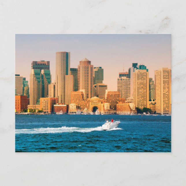 Carte Postale États-Unis, Massachusetts. Panorama du front de me (Devant)