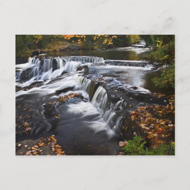 Carte Postale États-Unis, Michigan, Upper Peninsula. Bond Falls  (Devant)