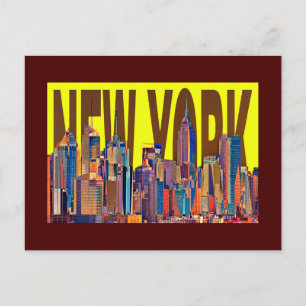 Carte Postale États-Unis New York Manhattan Skyline