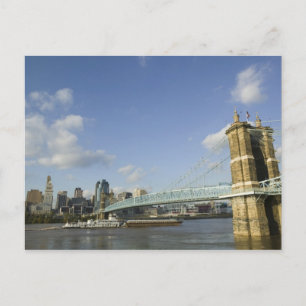 Carte Postale États-Unis, Ohio, Cincinnati : Roebling Suspension