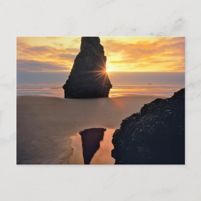 Carte Postale États-Unis, Oregon. Formation De Rock À Sunset (Devant)