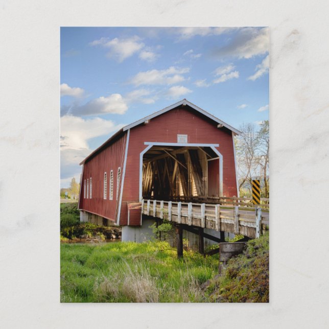 Carte Postale États-Unis, Oregon, Scio, pont Shimanek (Devant)