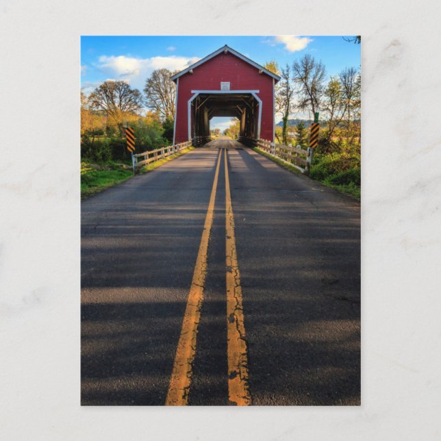Carte Postale États-Unis, Oregon, Scio, pont Shimanek 2 (Devant)