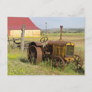 Carte Postale États-Unis, Oregon, Shaniko. Tracteur ancien rouil