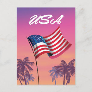 Carte Postale États-Unis Stars and stripes