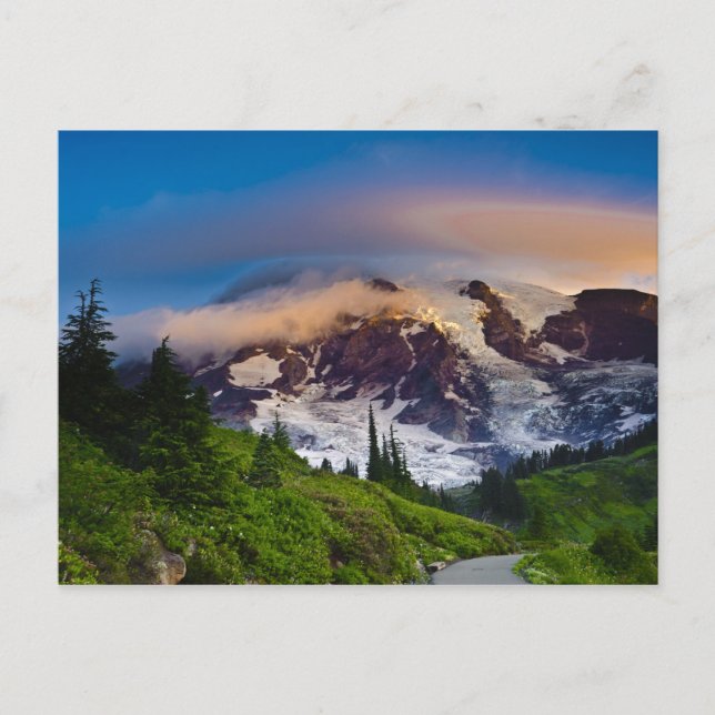 Carte Postale États-Unis, Washington, Mt. Rainier. Soleil du mat (Devant)