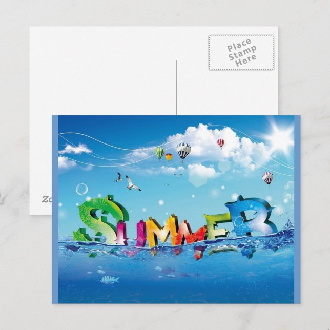 Carte Postale Été (“Soak up the season — bright skies, bold vibes, endless fun.”)