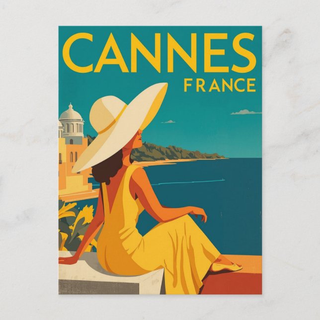 Carte Postale Été élégant à Cannes (Devant)