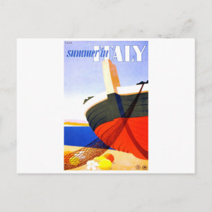 Carte Postale Été en Italie Vintage voyage