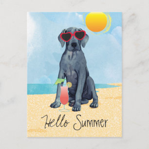 Carte postale Été Great Dane