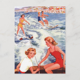 Carte Postale Eté Ski nautique Plaisir