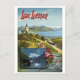 Carte Postale Été sur le lac de Genève, Suisse