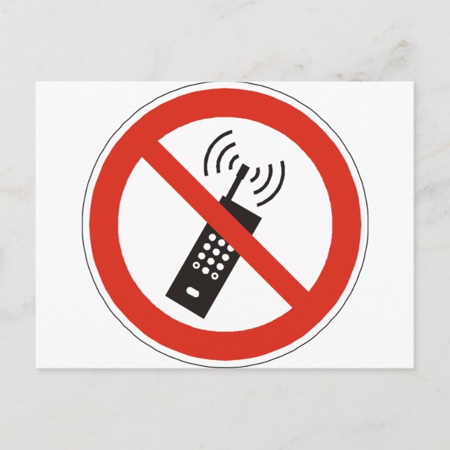 Carte Postale Éteins ton téléphone portable (Devant)