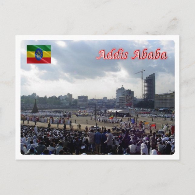 Carte Postale Éthiopie - Addis-Abeba - carré Meskal - (Devant)