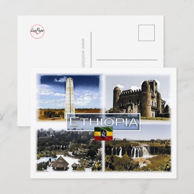 Carte Postale Ethiopie - Mosaïque - (Devant / Derrière)