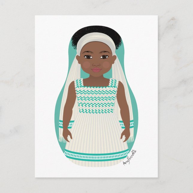 Carte postale éthiopienne Matryoshka (Devant)