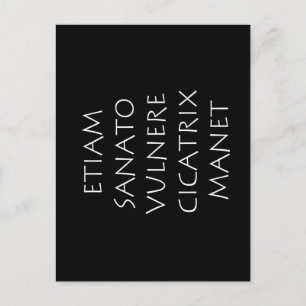 Carte Postale Etiam sanato vulnere cicatrix manteau