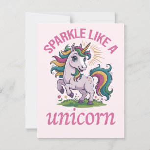 Carte Postale Étincelle comme une licorne