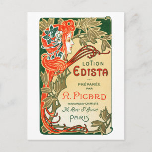 Carte Postale étiquette Art Nouveau français de 1910