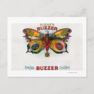 Carte Postale Étiquette Buzzer Cigar Box