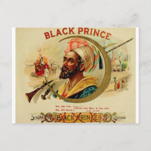 Carte Postale Étiquette de boîte à cigares à Prince Noir (L2)