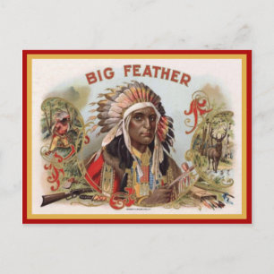 Carte Postale Étiquette de boîte à cigares vintage