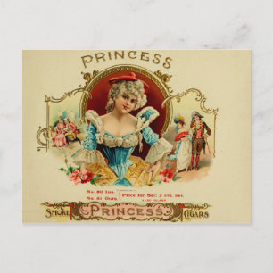 Carte Postale Étiquette de boîte à cigares vintage