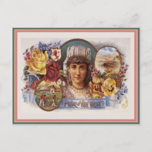 Carte Postale Étiquette de boîte à cigares vintage