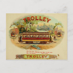 Carte Postale Étiquette de boîte à cigares vintage