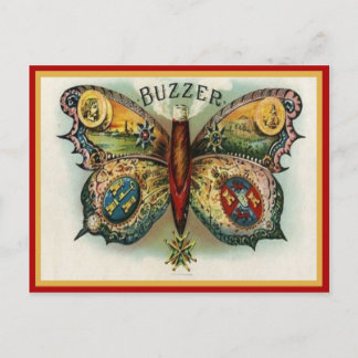 Carte Postale Étiquette de boîte à cigares vintage