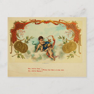 Carte Postale Étiquette de boîte à cigares vintage
