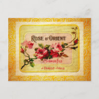 Étiquette de parfum français vintage