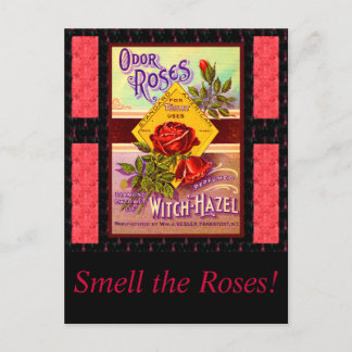 Carte Postale Étiquette de parfums rose