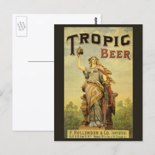 Carte Postale Étiquette de produit vintage Art, gladiateur de bi