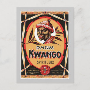 Carte Postale Étiquette de produit vintage de gomme à rhum