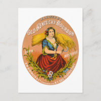 Étiquette de publicité pour le whisky, vers 1860.
