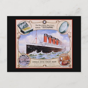 Carte Postale Étiquette de savon Titanic