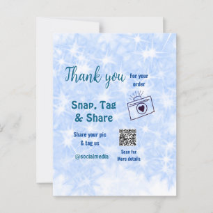 Carte Postale Étiquette snap partager sur les médias sociaux q r