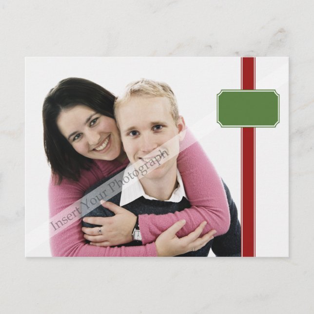 Carte Postale Étiquette vert (Devant)