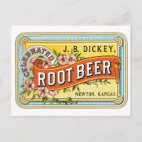Étiquette vintage de Newton le Kansas de bière de