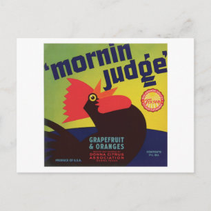 Carte Postale Étiquette vintage de produits alimentaires