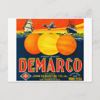 Carte Postale Étiquette vintage Fruit Crate