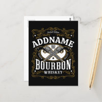 Étiquette Whiskey personnalisé Bourbon Vintage Gun