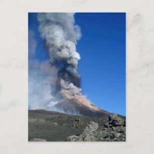 Carte Postale Etna - éruption volcanique