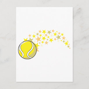 Carte Postale Étoile de balle de tennis brillante