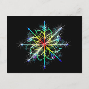 Carte Postale Étoile de couleur rétro